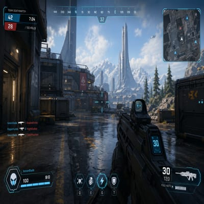 Slotime FPS Oyunu HUD Görünümü