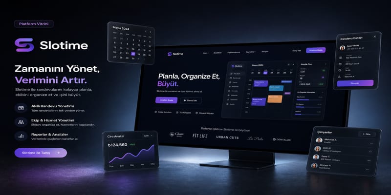 Slotime Platform Ana Sayfa Tasarımı Geniş Görsel