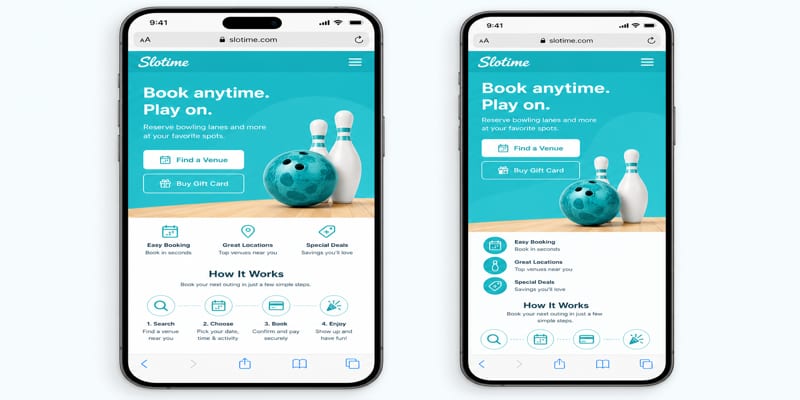 Slotime Mobil Web Deneyimi Ekran Görüntüsü Geniş Görsel